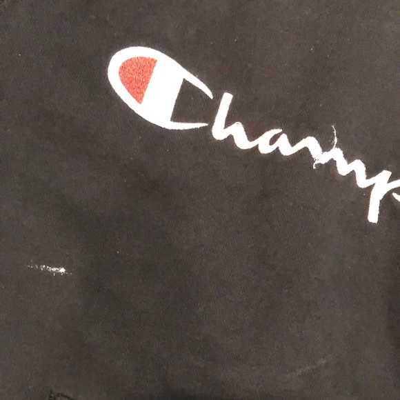 Champion Black Hoodie Kids size L - Picture 3 of 3